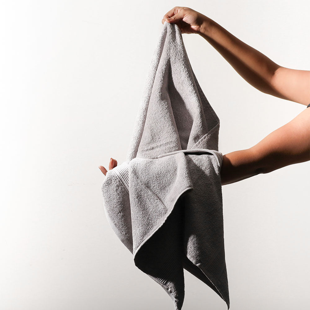 Soleil Cotton Bath Towel - Pewter Grey