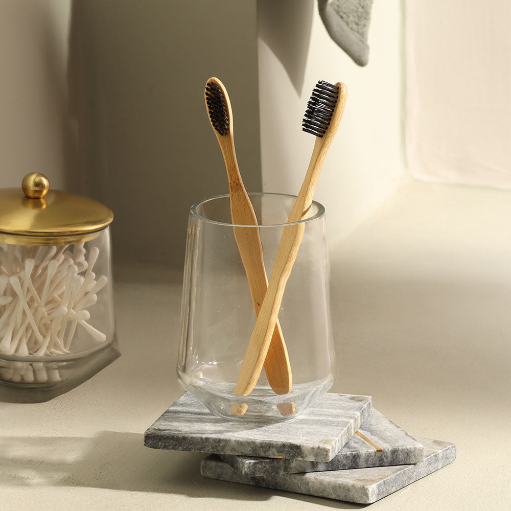 Somerset Glass Toothbrush Tumbler - Clear