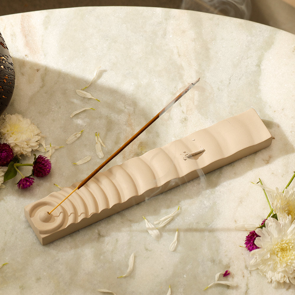 Soothe Concrete Incense Holder - Taupe