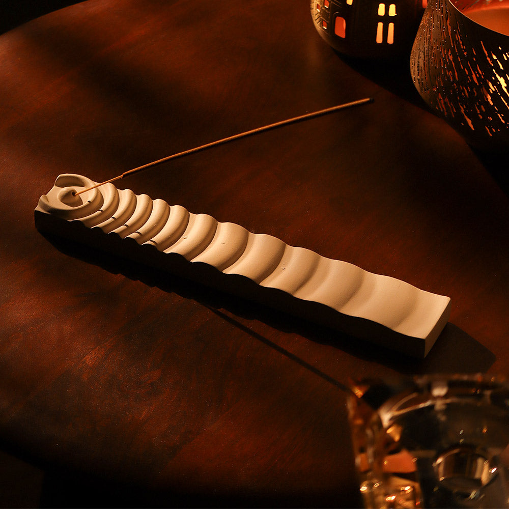 Soothe Concrete Incense Holder - Taupe
