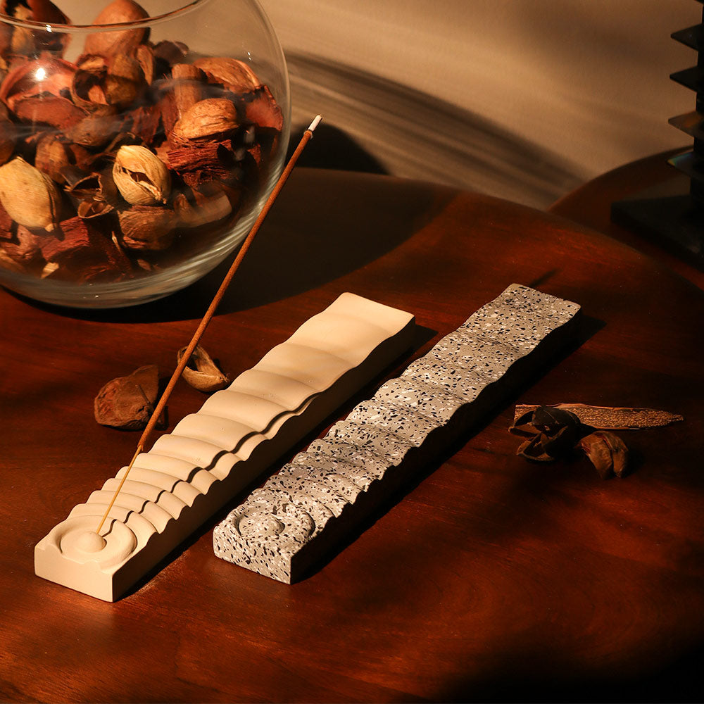 Soothe Concrete Incense Holder - Taupe