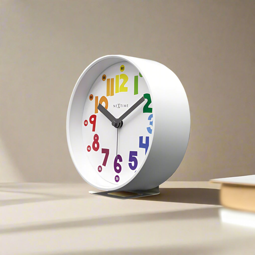 Sophia Small Alarm Clock - White