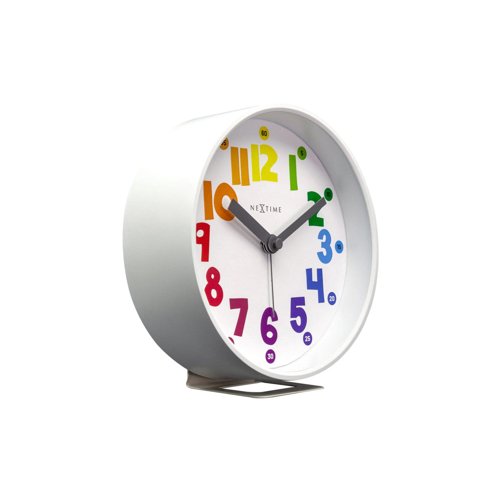 Sophia Small Alarm Clock - White