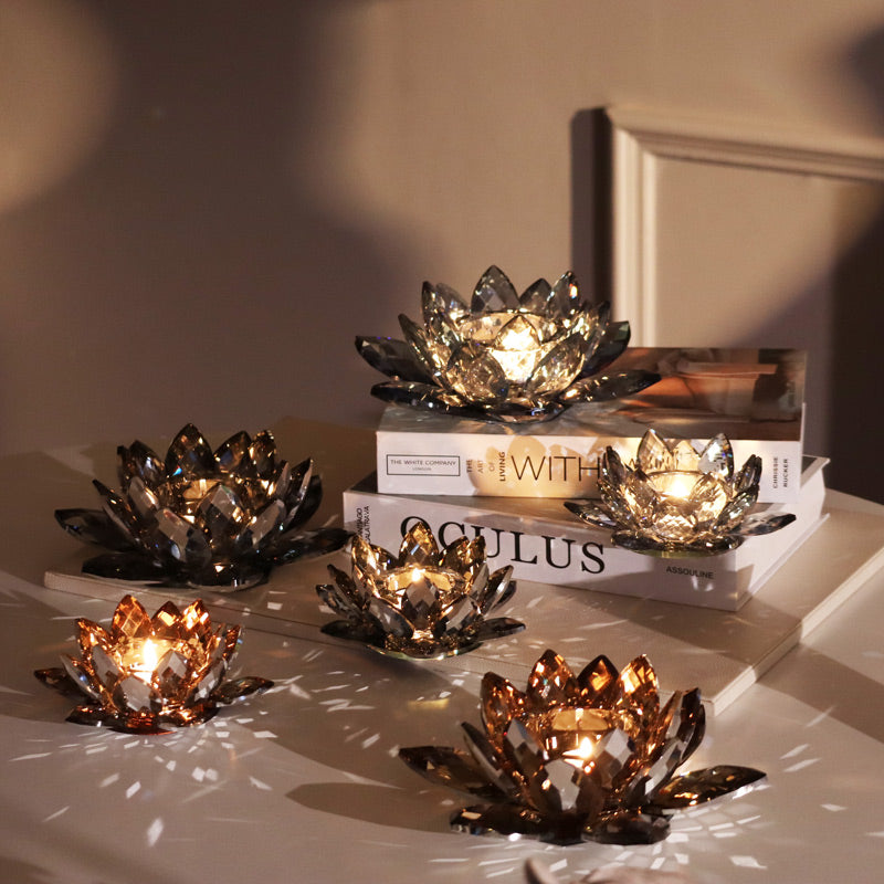 Sparkle Crystal Tealight Holder - Midnight