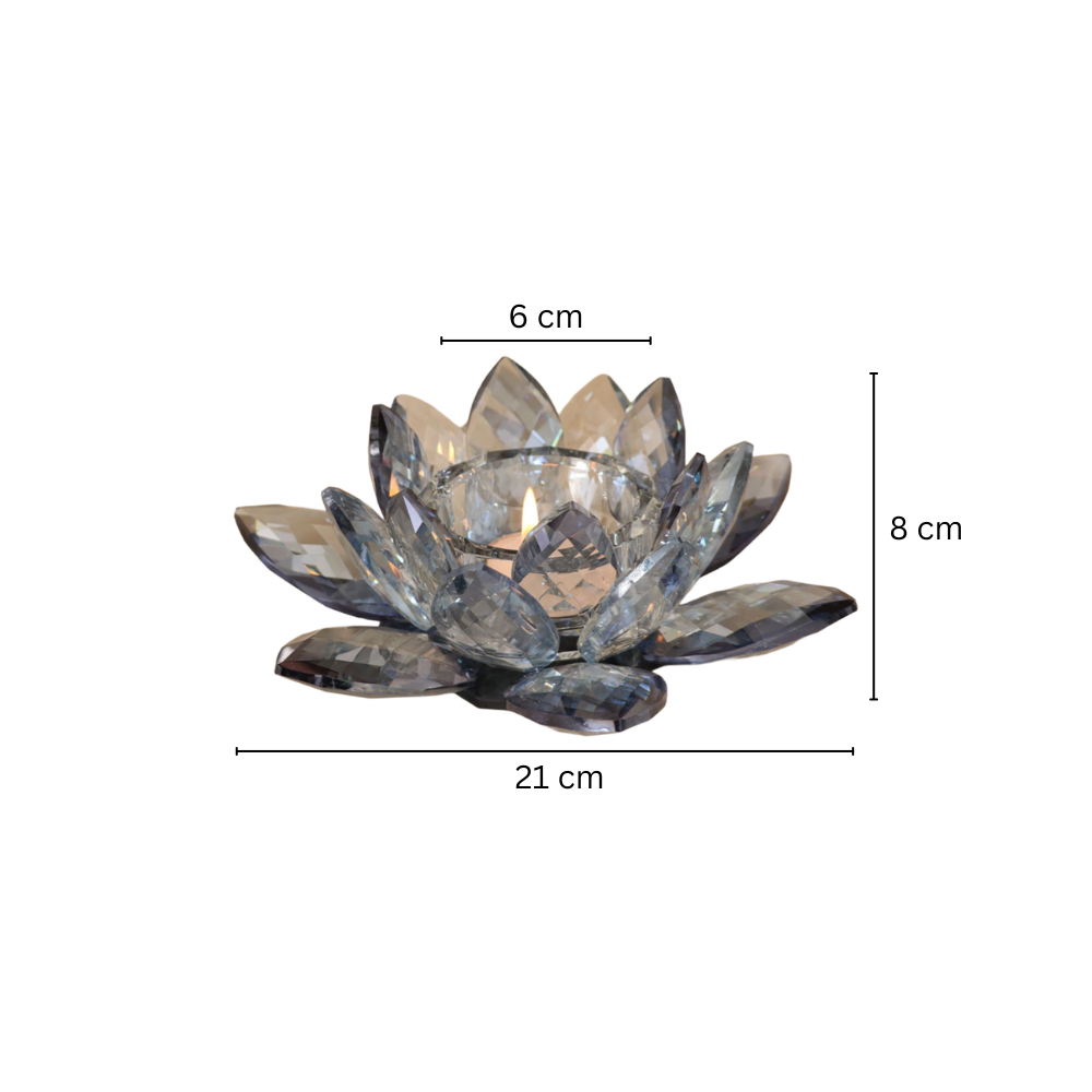 Sparkle Crystal Candle Holder - Midnight