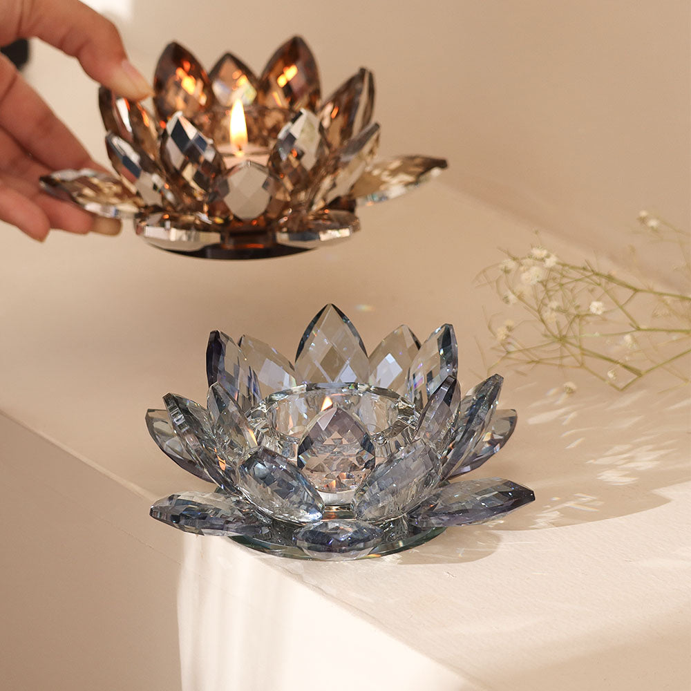 Sparkle Crystal Tealight Holder - Midnight