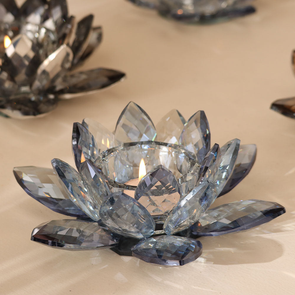 Sparkle Crystal Candle Holder - Midnight