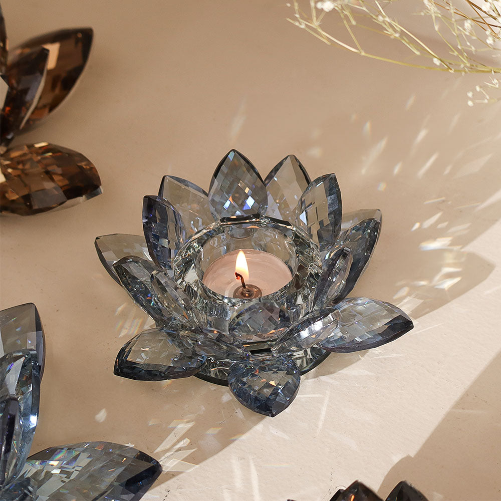 Sparkle Crystal Tealight Holder - Midnight