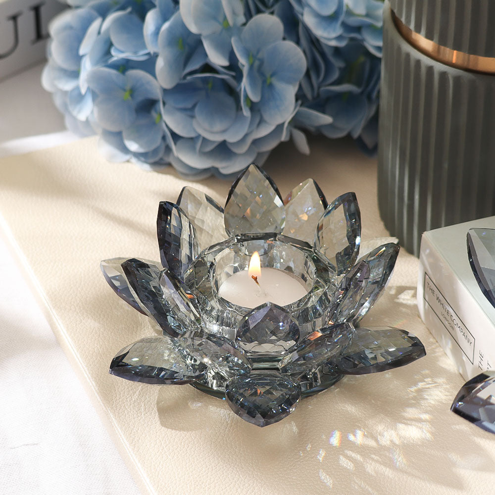 Sparkle Crystal Tealight Holder - Midnight