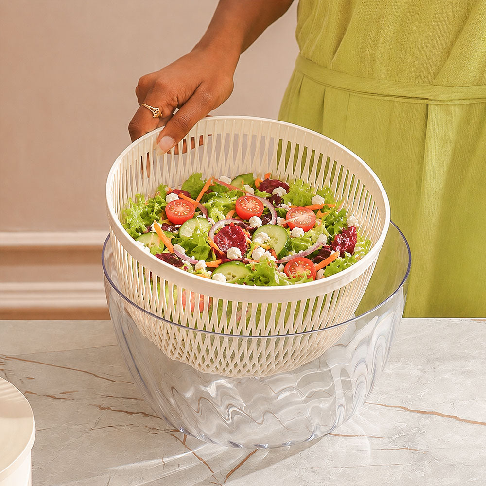 Spin & Store Salad Spinner - Beige