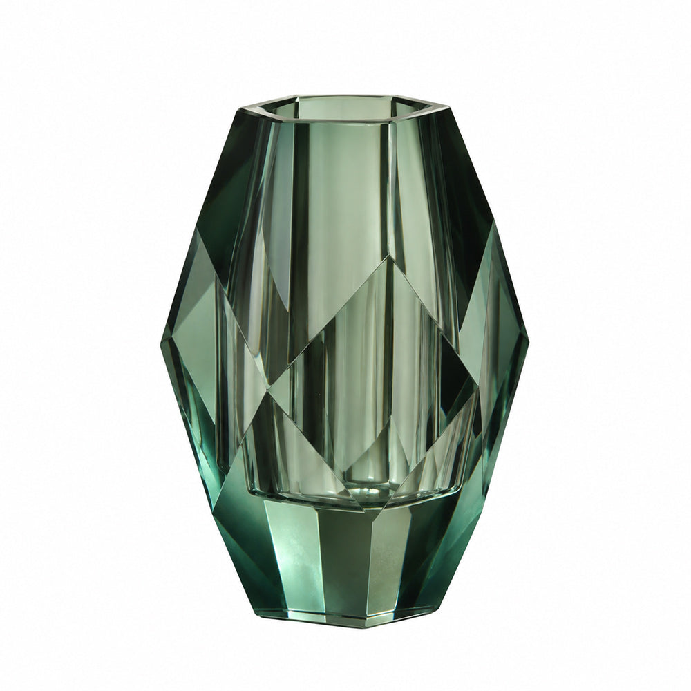 Grandeur Crystal Vase Small - Turquoise