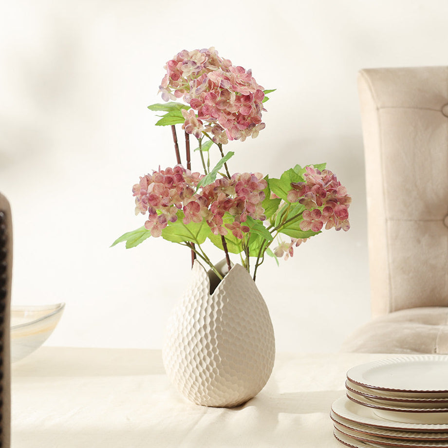 Spring Hydrangea Faux Stem - Dusty Pink