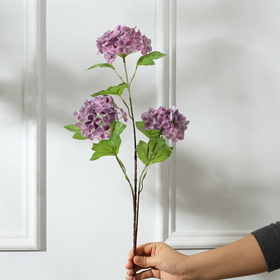 Spring Hydrangea Faux Stem - Purple