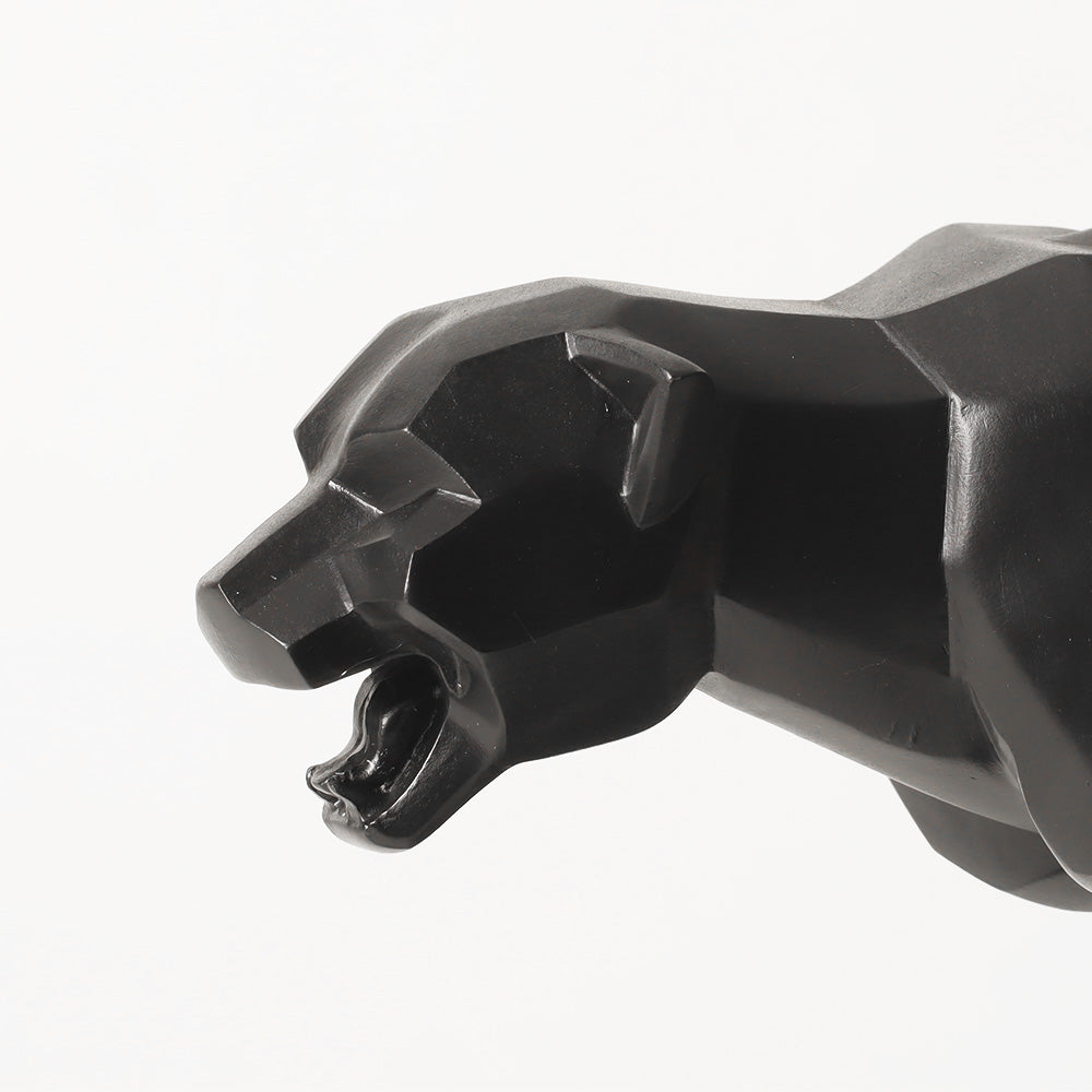 Sprinting Jaguar Decorative Sculpture - Black