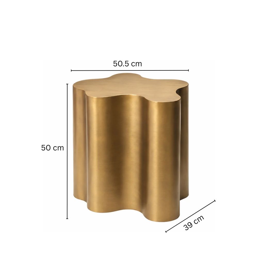 Spritz Column Side Table - Dark Gold