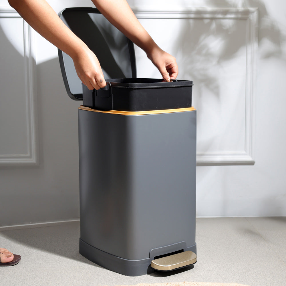 Monte Slim Pedal Bin 20L - Dark Grey