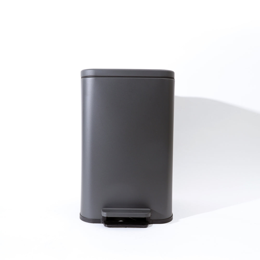 Beck Square Pedal Bin 13L - Dark Grey