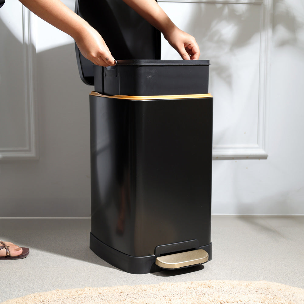Monte Slim Pedal Bin 20L - Black