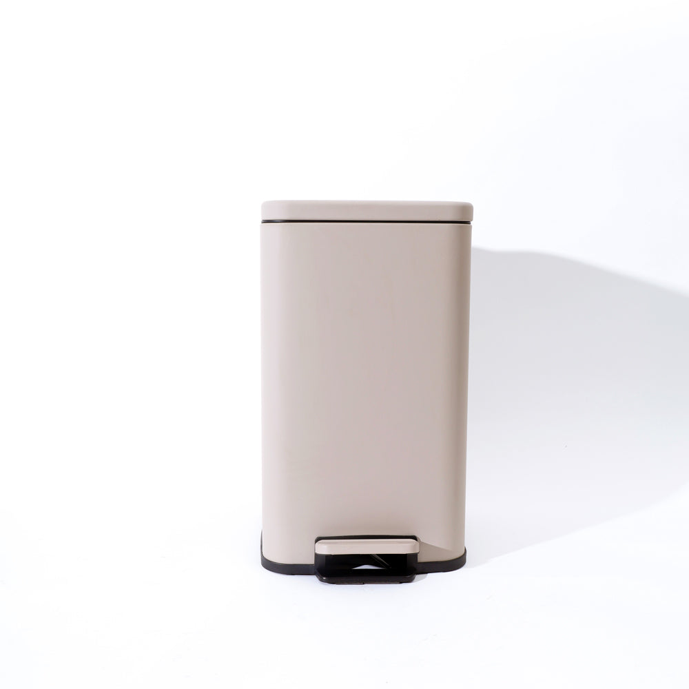 Beck Square Pedal Bin 8L - Taupe Grey