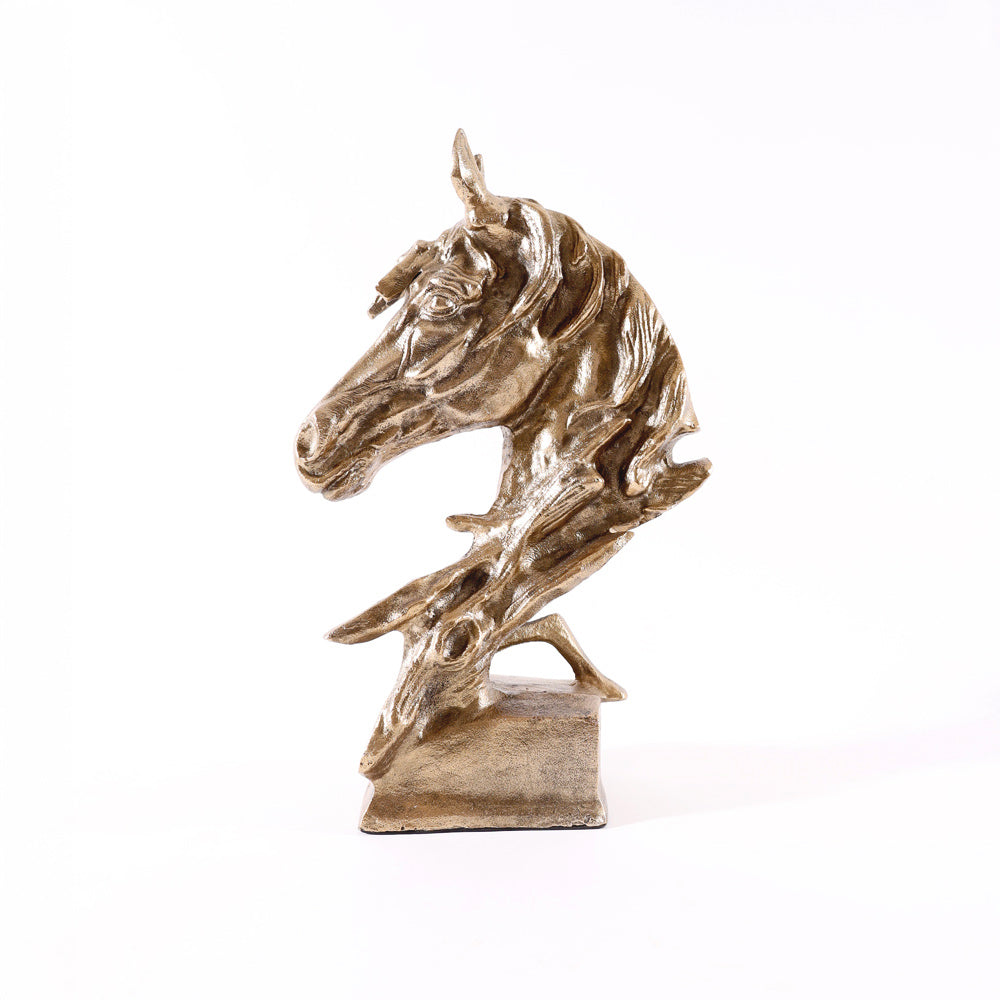 Stallion Head Sculpture Large - Gold