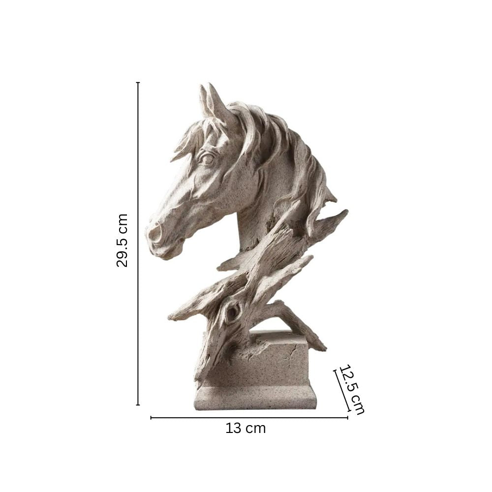 Stallion Head Sculpture Medium - Sandstone