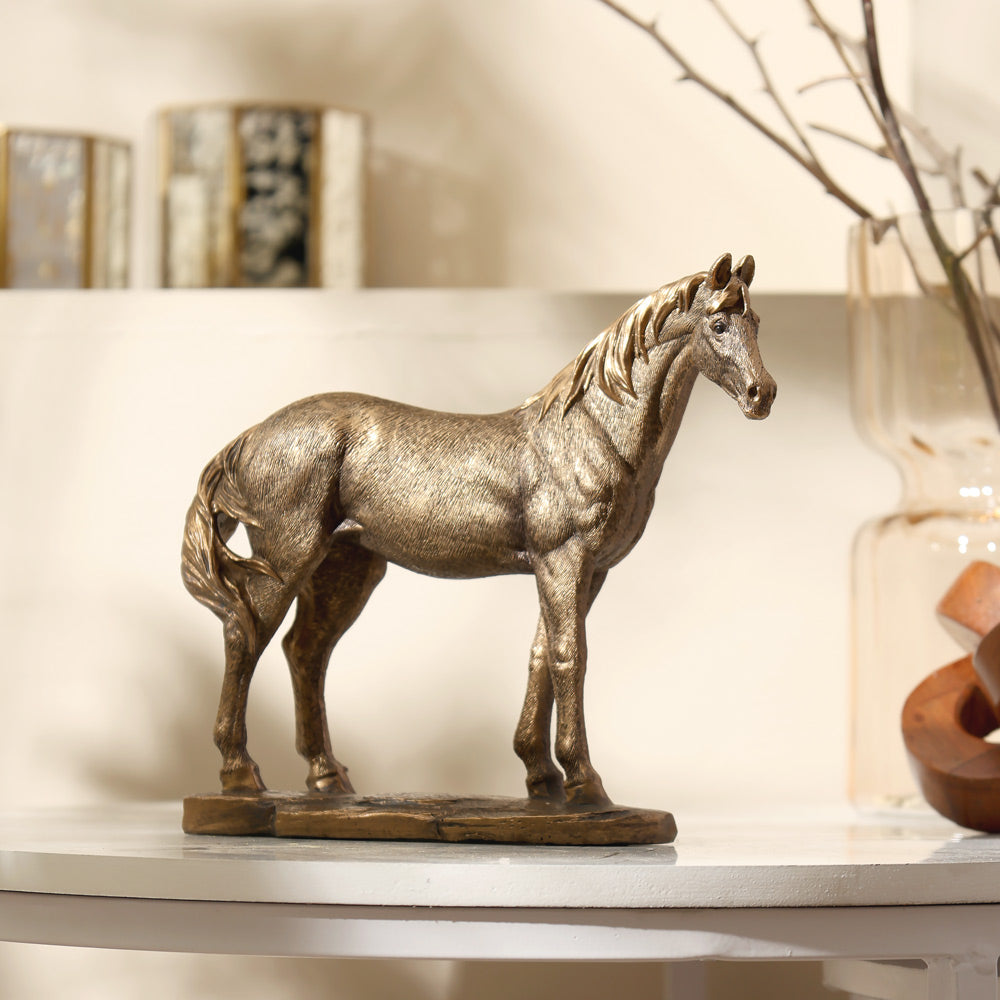 Standing Horse Decorative Sculpture Small - Bronze
