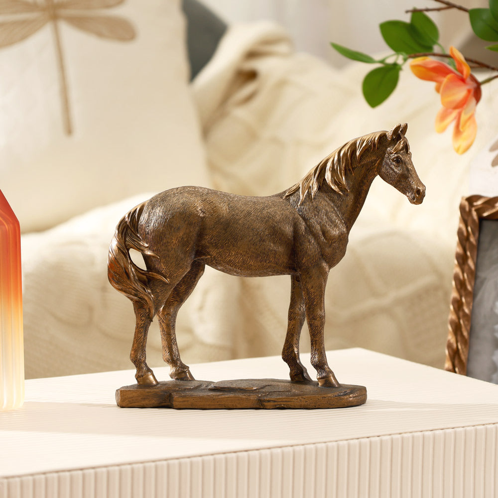 Standing Horse Decorative Sculpture Small - Bronze