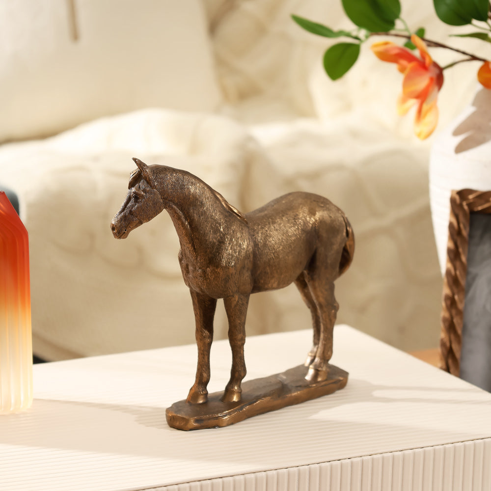 Standing Horse Decorative Sculpture Small - Bronze