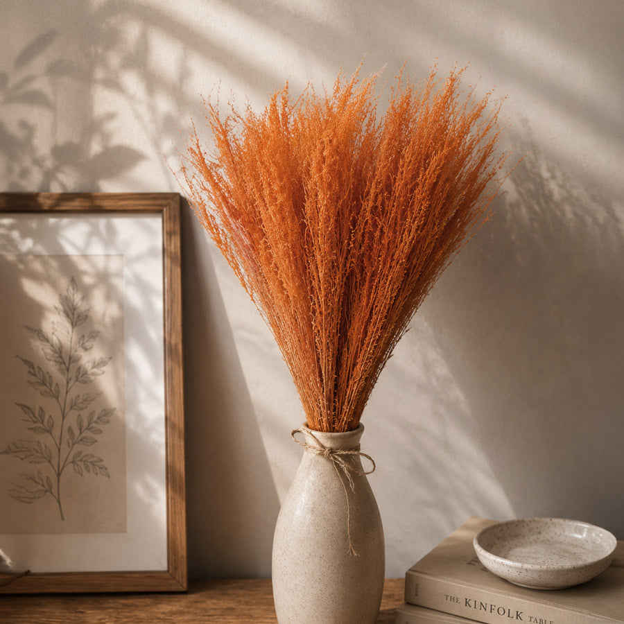 Star Grass Dried Bunch - Orange