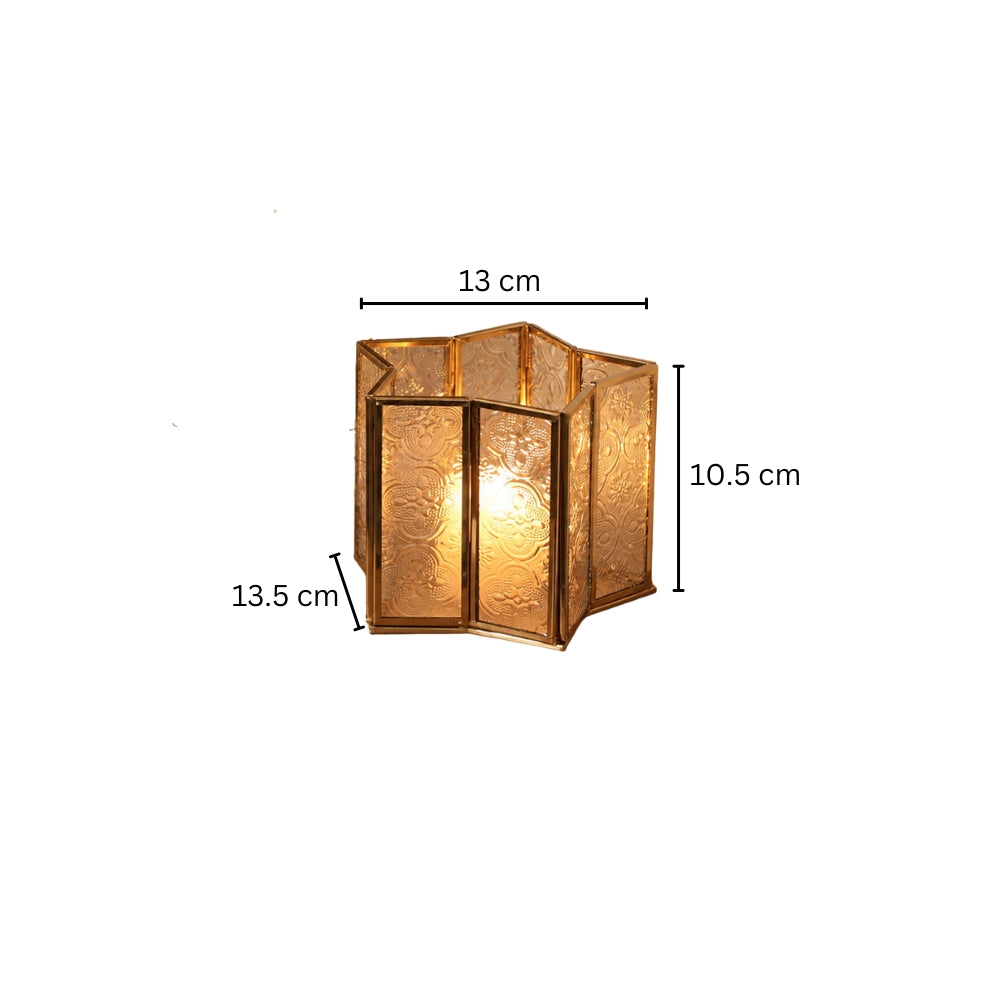 Star Candle Holders, Set of 2 - Gold