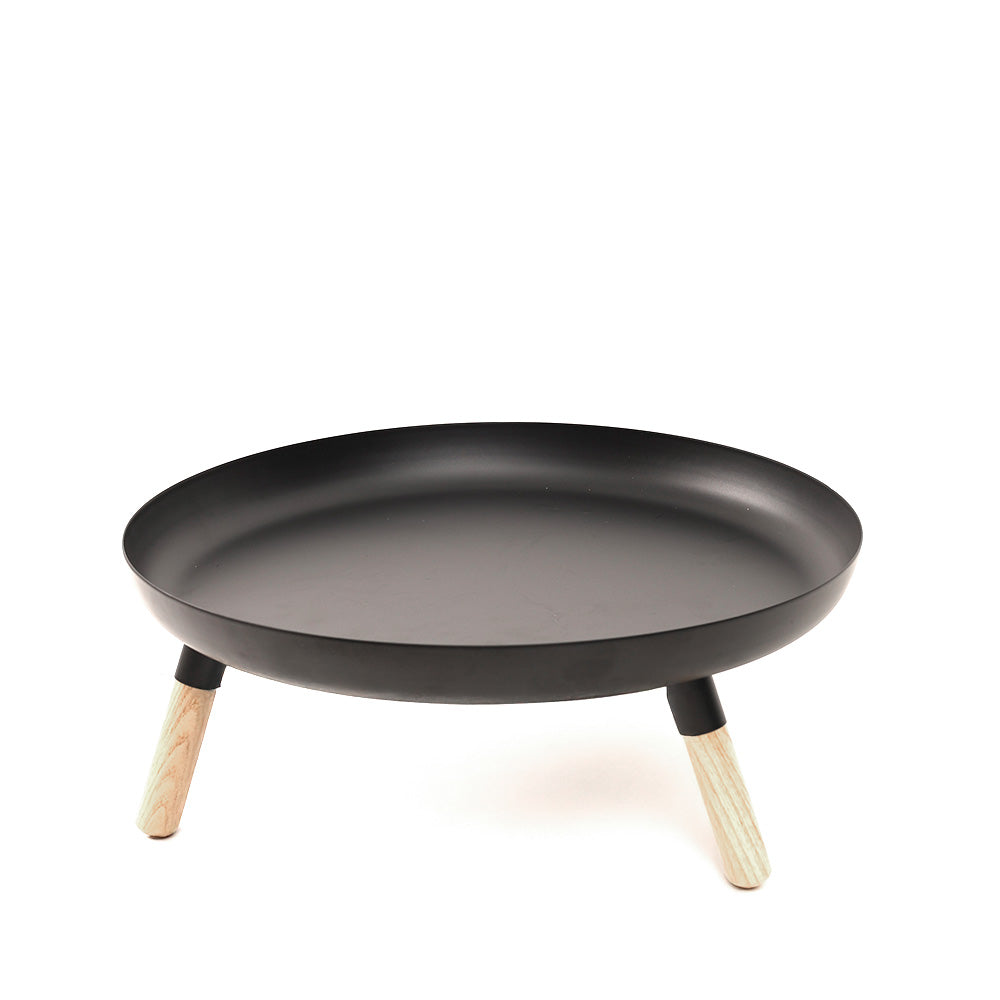 Stark Elevated Serving Plate - Black Natural