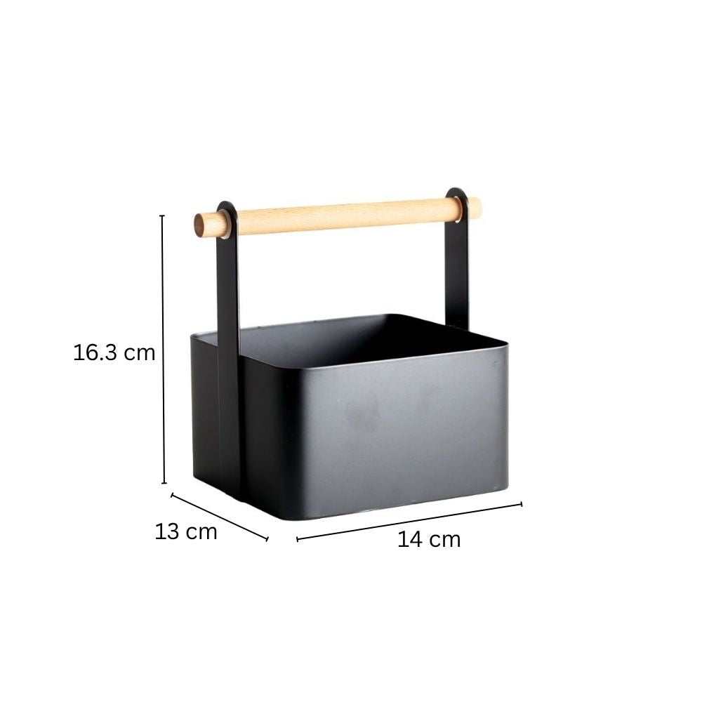 Stark Square Storage Caddy - Black