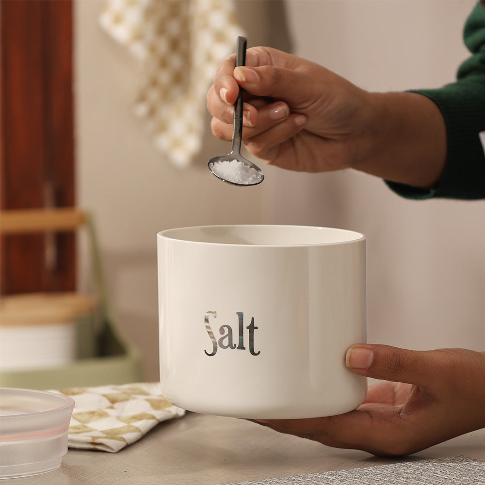 Stay Fresh Salt Storage Jar - Milk White