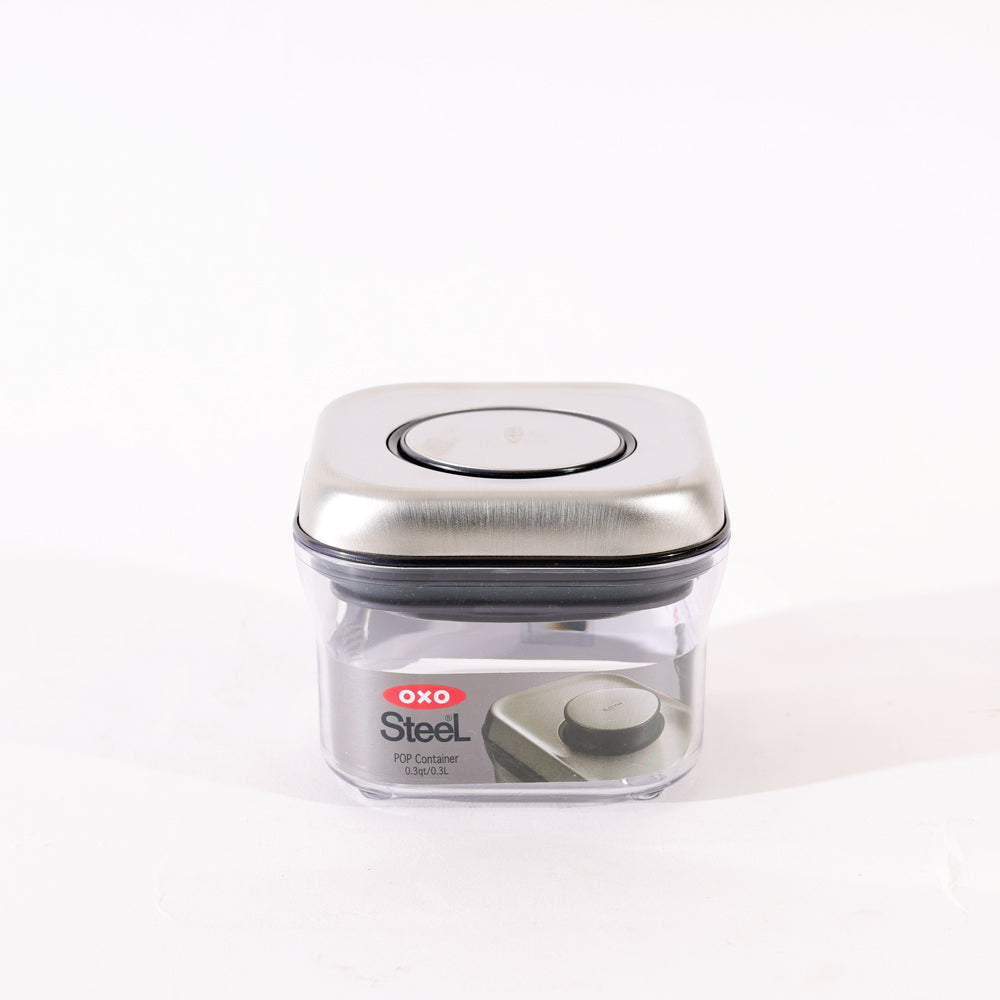 Steel POP Small Square Storage Container - 300ml