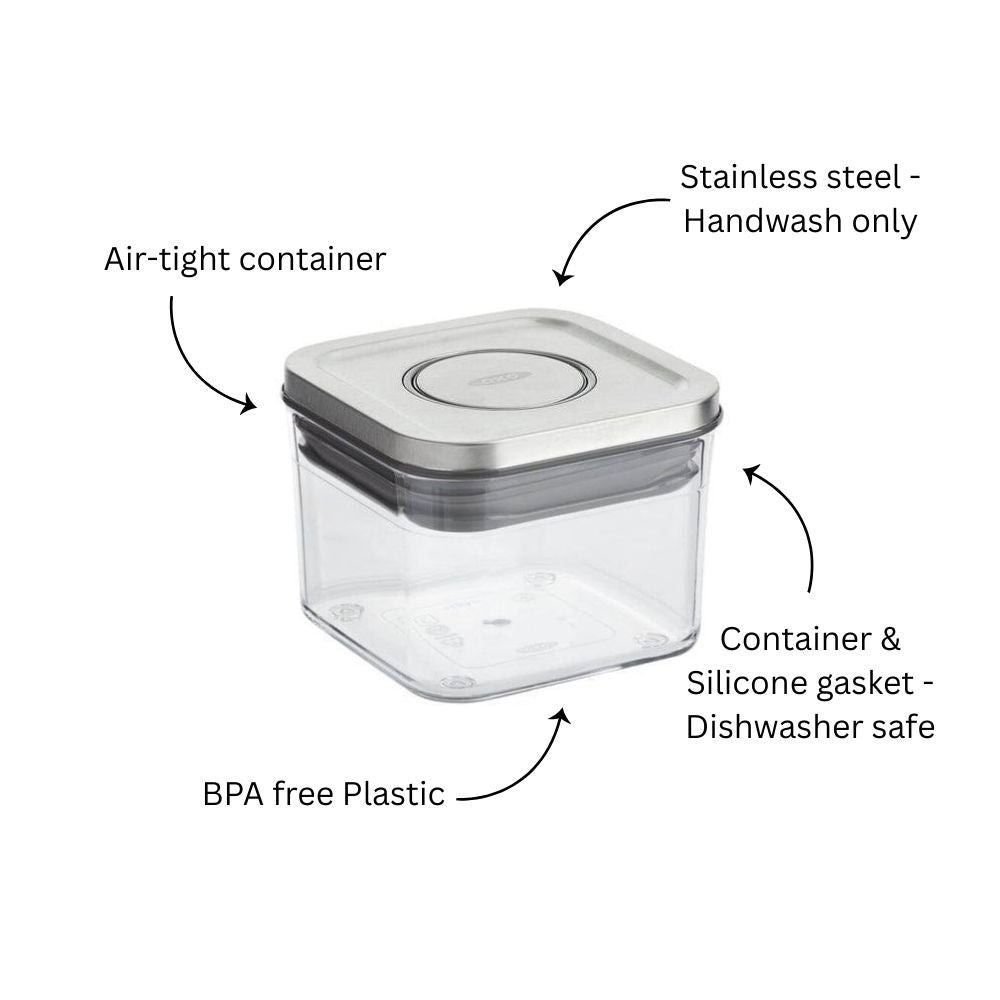 Steel POP Small Square Storage Container - 400ml
