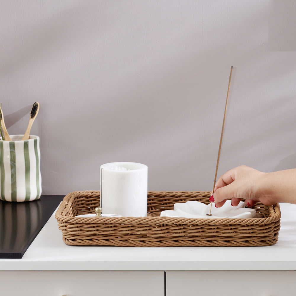 Stena Rectangular Basket Medium - Khaki