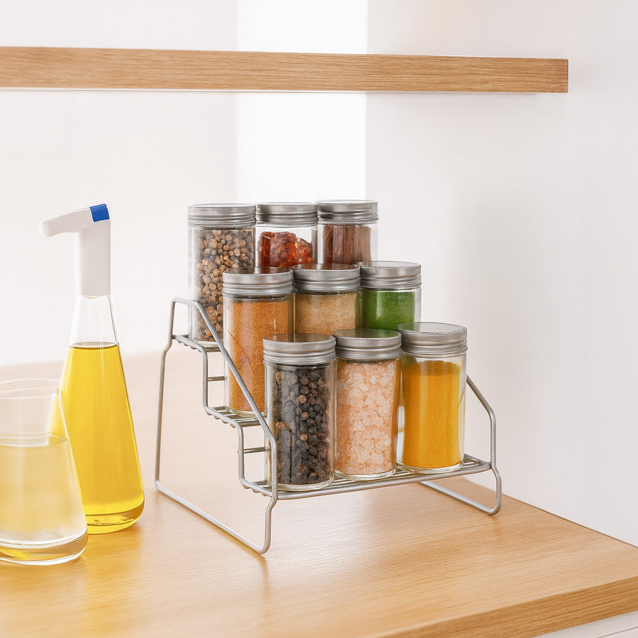 Steppo 3-Tier Spice Rack - Polytherm Silver