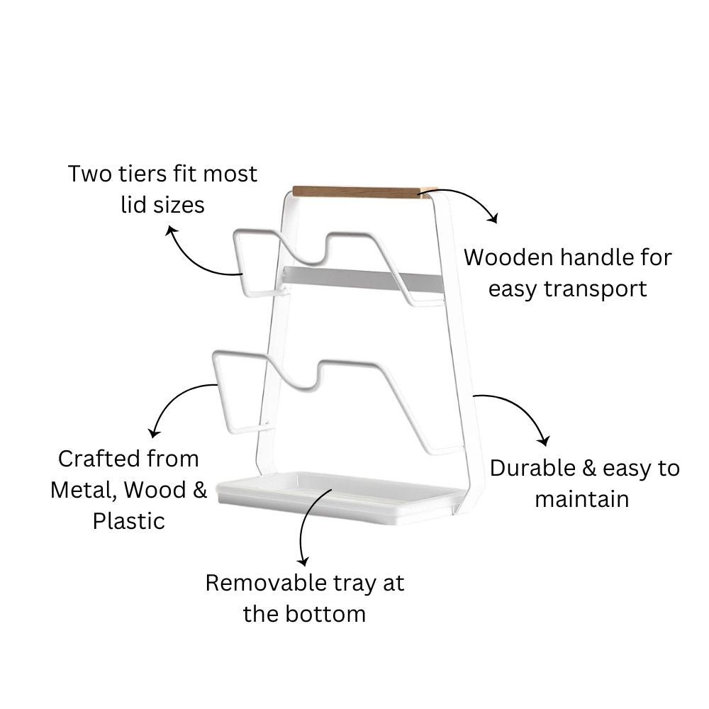 Steps Lid Holder - Cream White