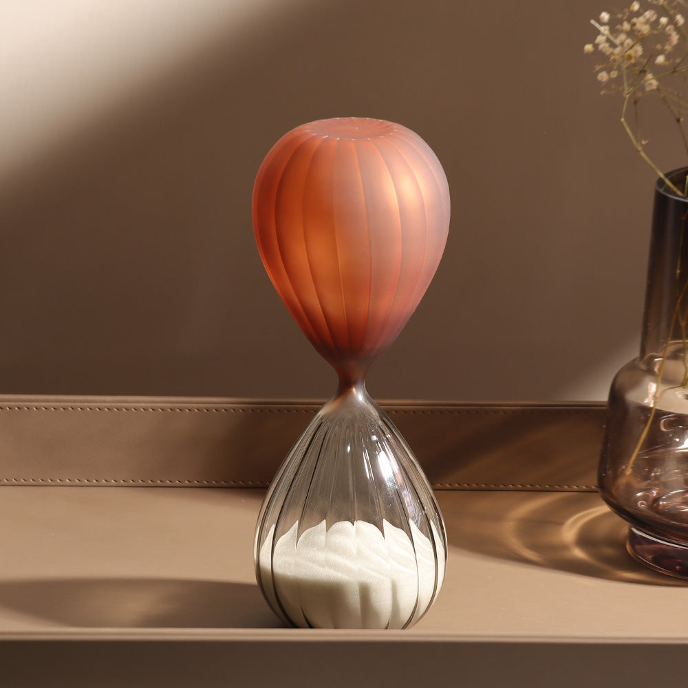 Stockholm Ribbed Hourglass Large - Smoke Amber
