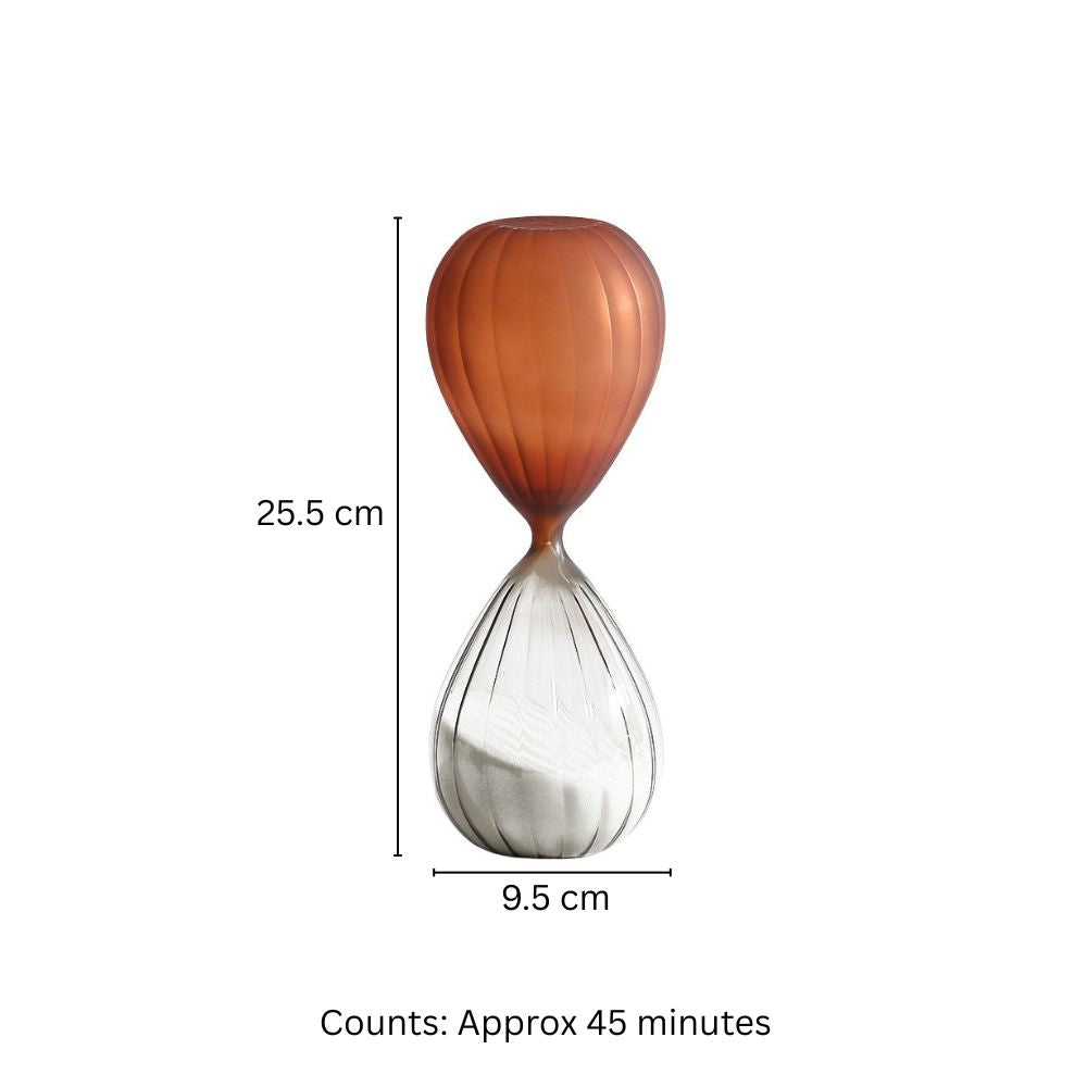 Stockholm Ribbed Hourglass Large - Smoke Amber
