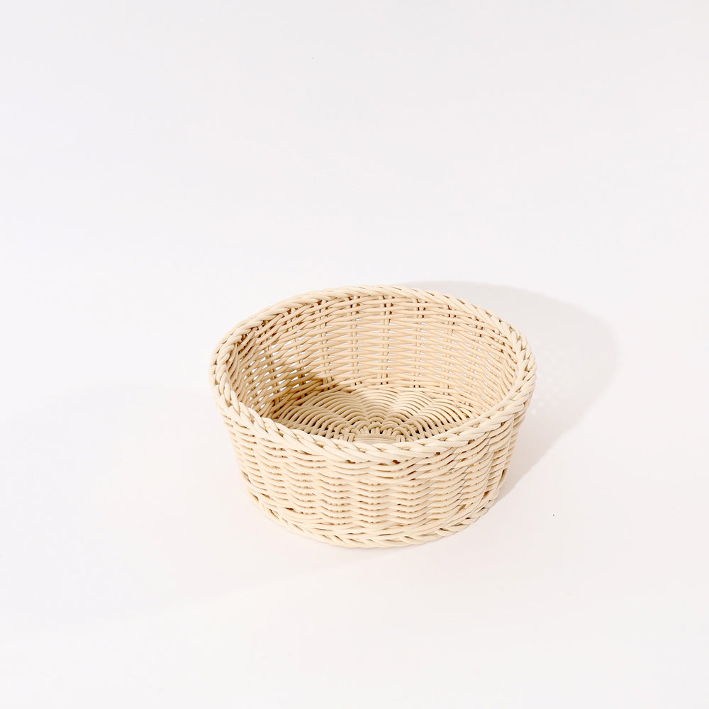 Stora Round Basket Medium - Ivory