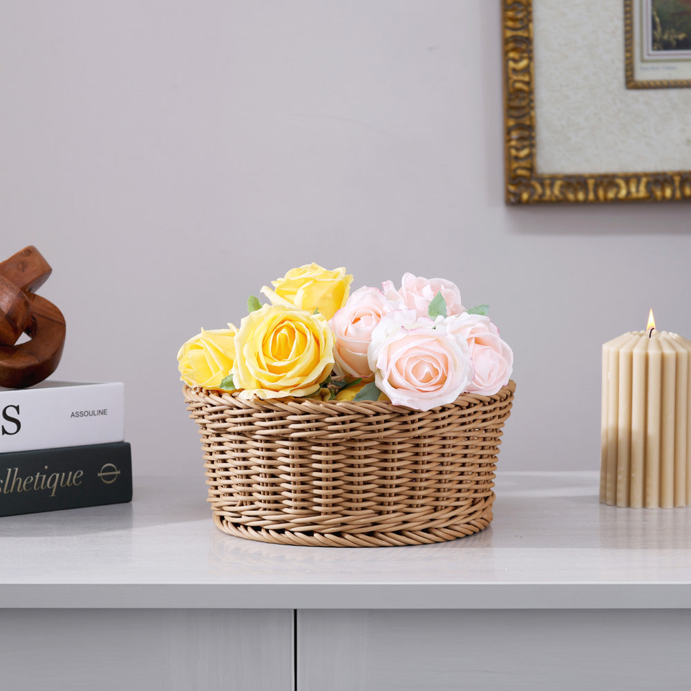 Stora Round Basket Medium - Khaki