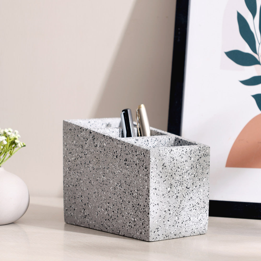 Stora Concrete Cutlery Organiser - Speckled Grey