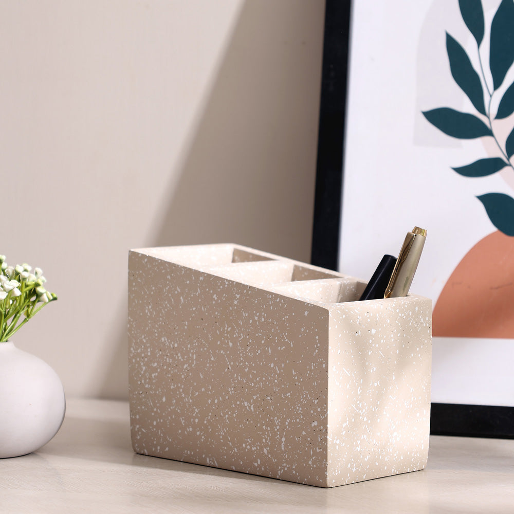 Stora Concrete Cutlery Organiser - Speckled Taupe