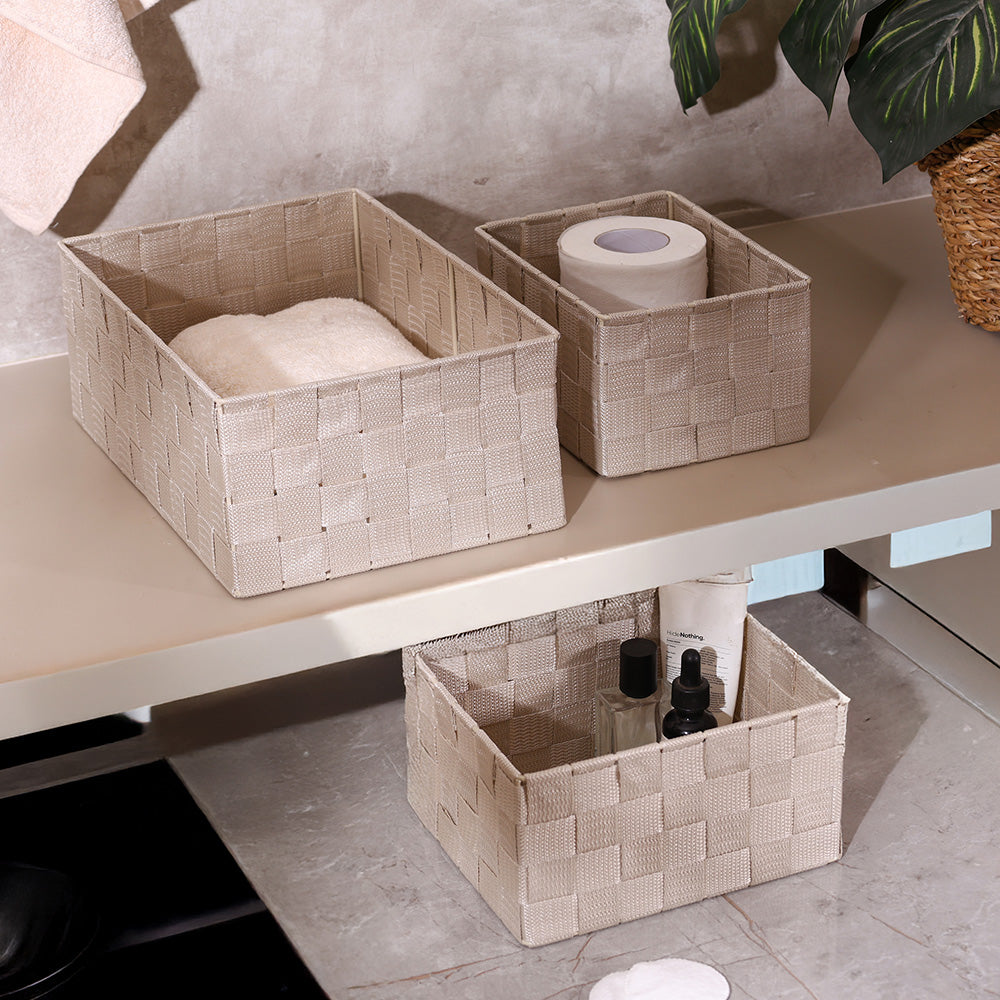 Otto Storage Baskets, Set of 3 - Beige