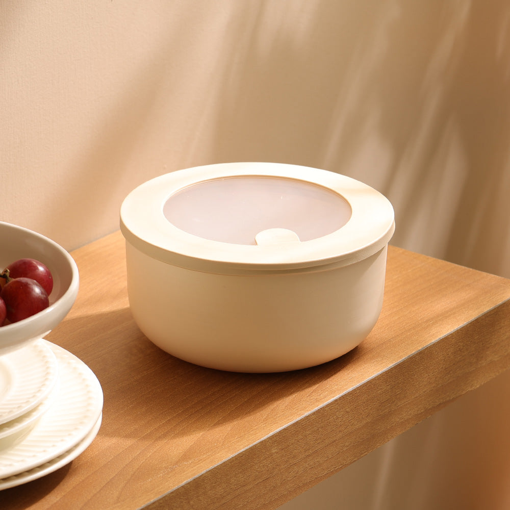 Store & More Round Storage Box 850ml - Beige