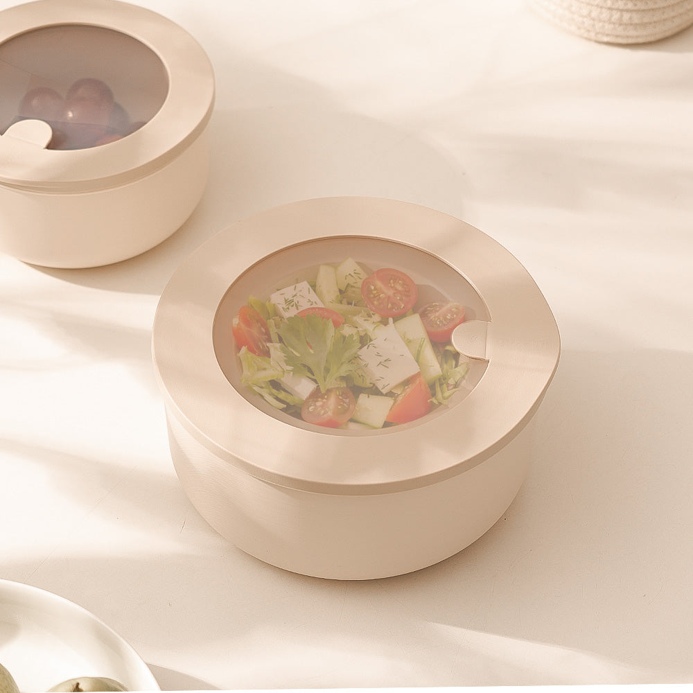 Store & More Round Storage Box 1800ml - Beige