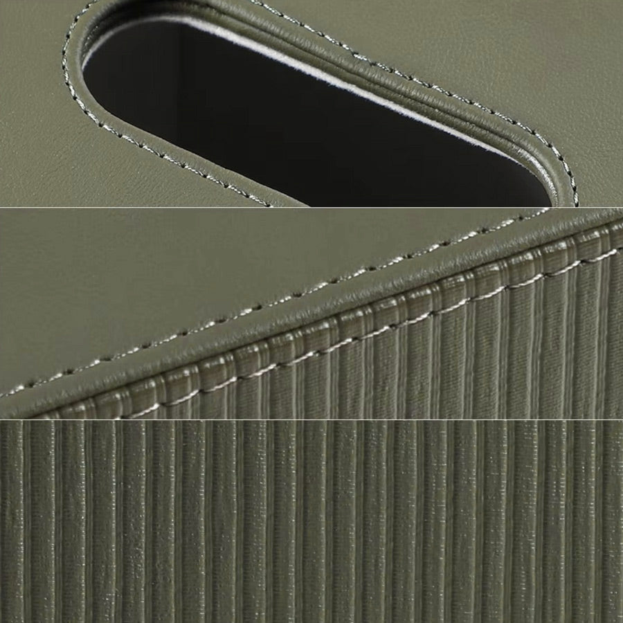 Streak Tissue Box Holder - Olive