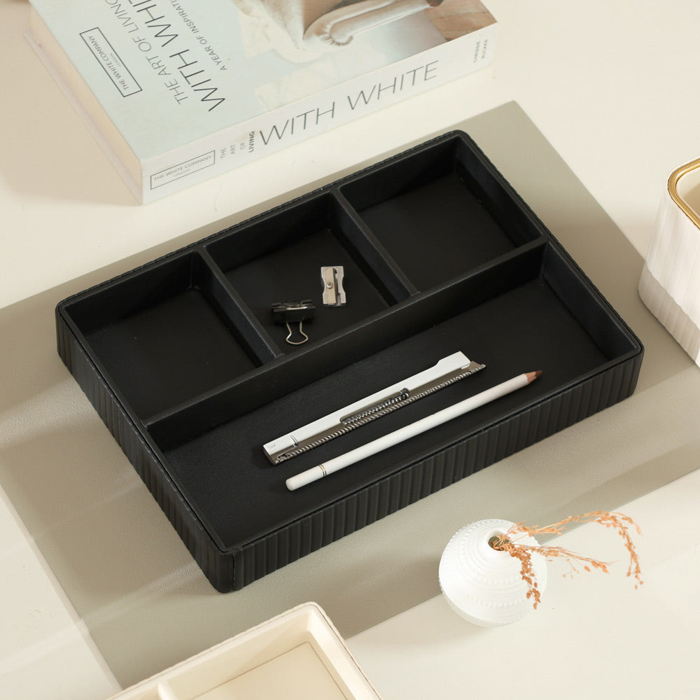 Stripes Organiser Tray Medium - Black