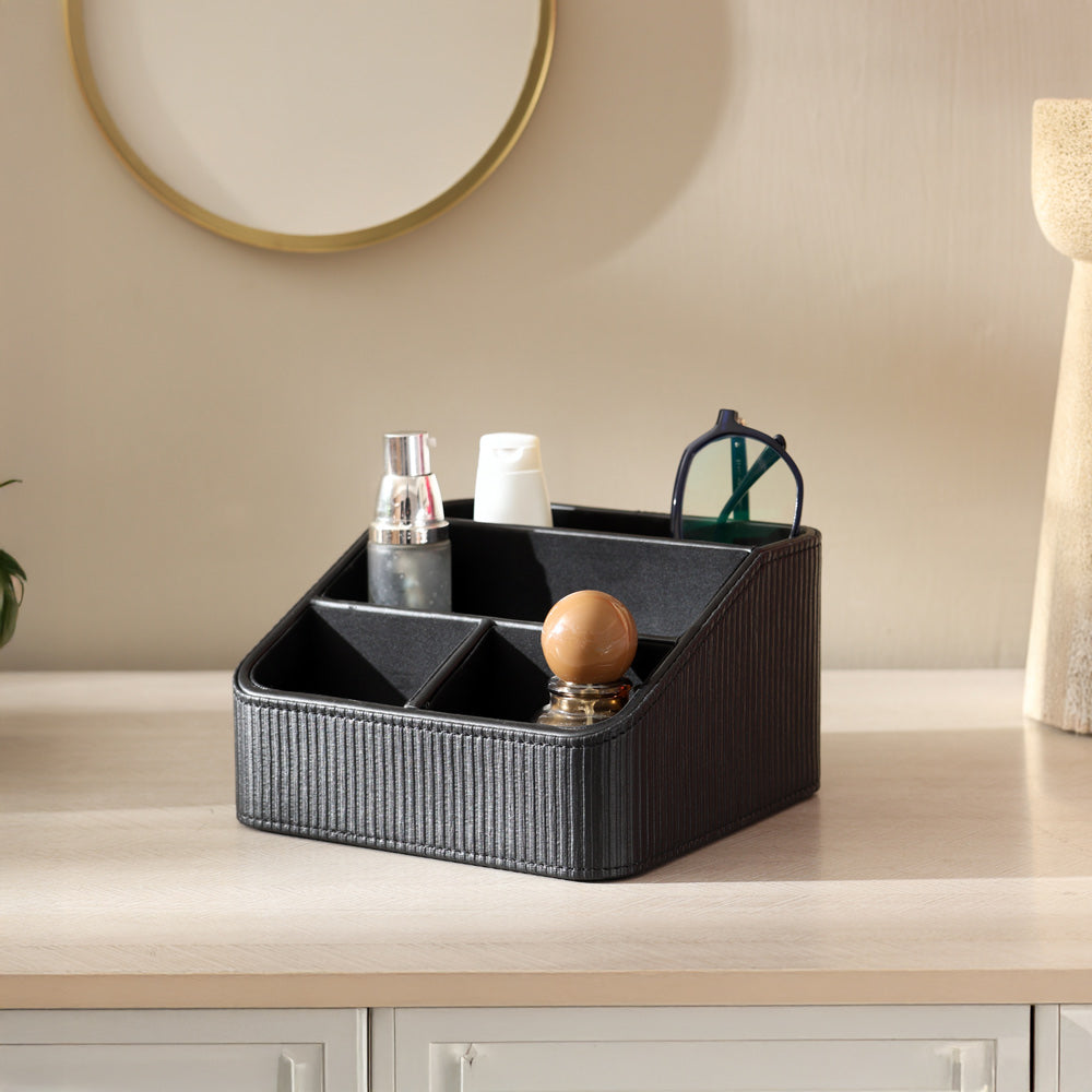 Stripes Multi-compartment Organiser - Black